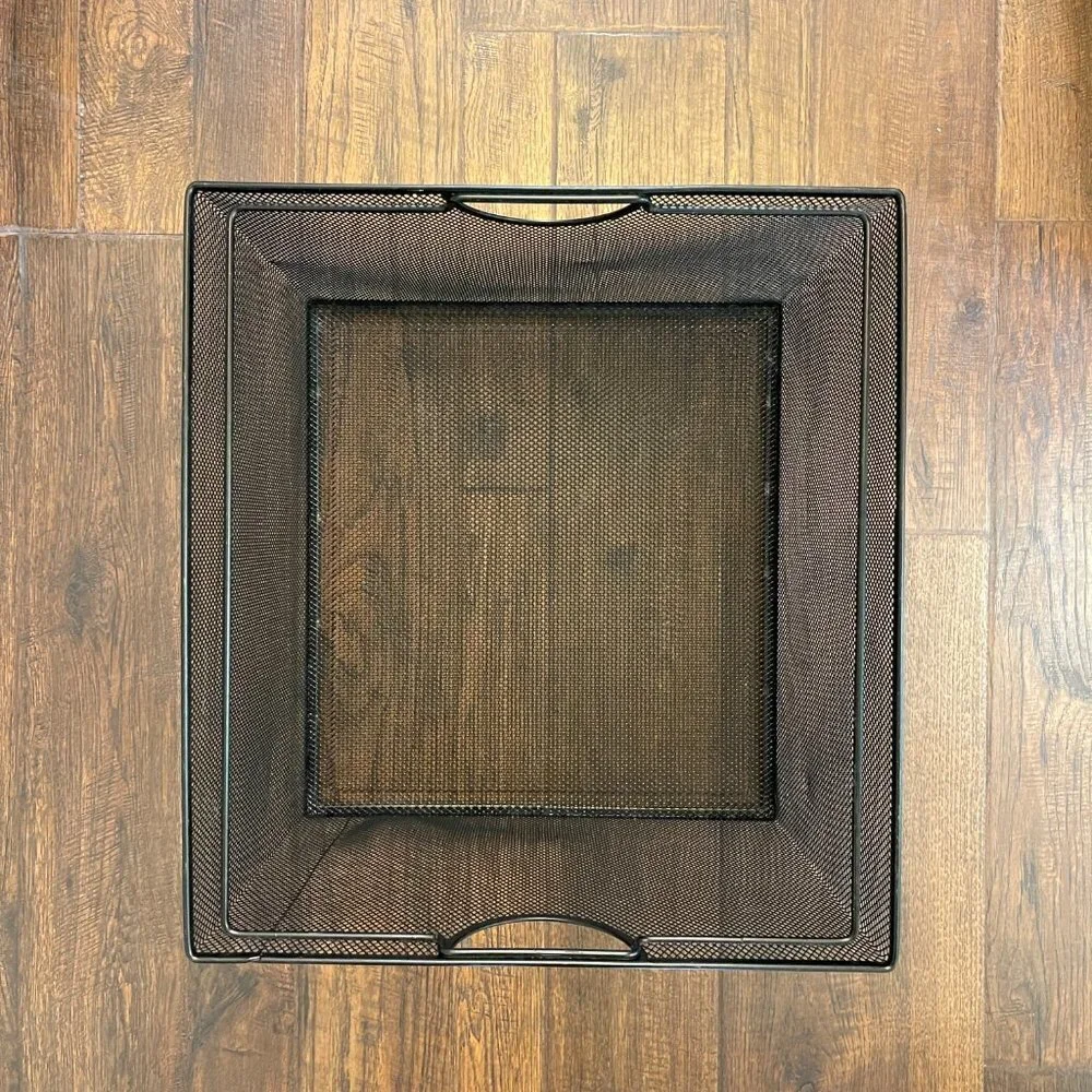 Black Mesh Crate File Organizer Box